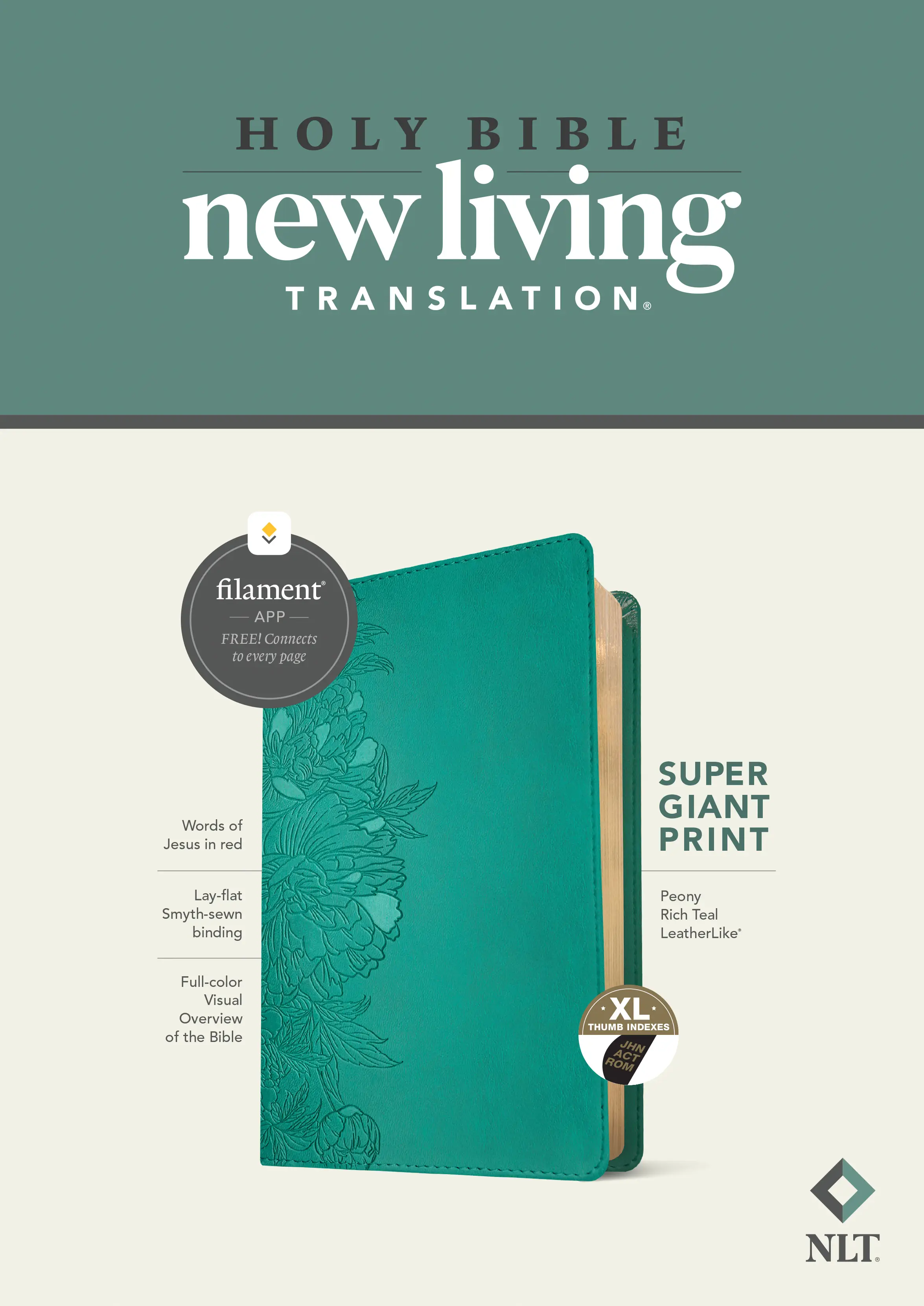 NLT Super Giant Print Bible, Filament-Enabled Edition (Leatherlike
