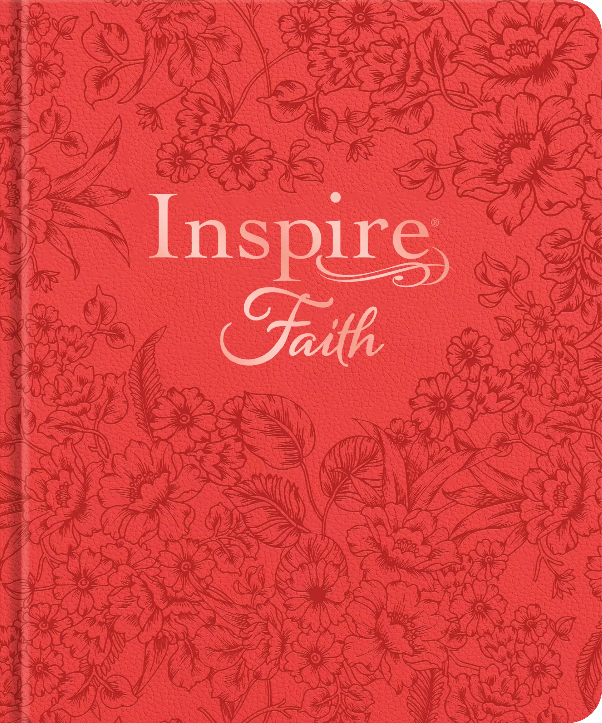Inspire FAITH Bible NLT (Hardcover LeatherLike, Coral Blooms, Filament Enabled)
