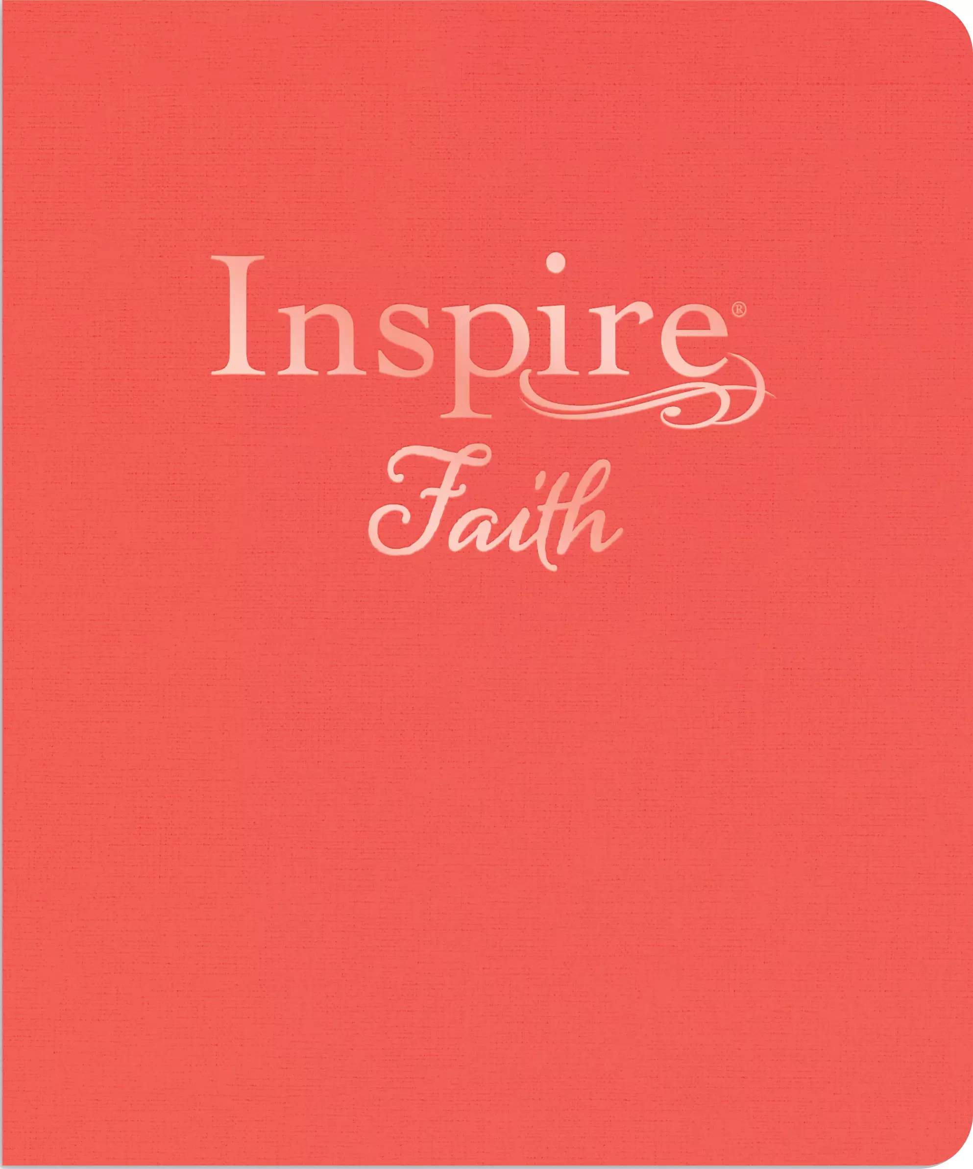 Inspire FAITH Bible Large Print, NLT (Hardcover Cloth, Coral Linen, Filament Enabled)
