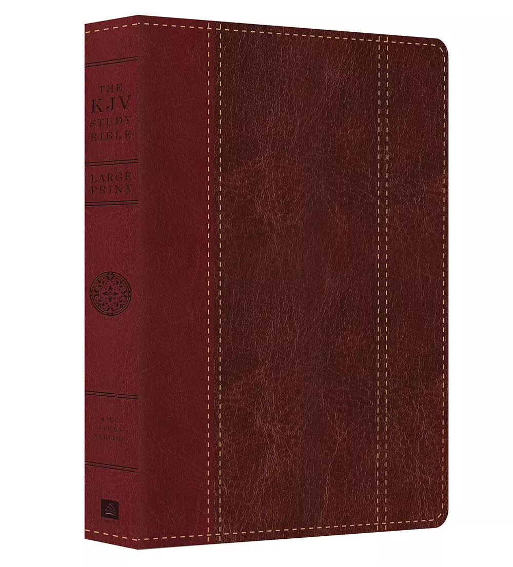 KJV Study Bible Large Print Red/Brown Imitation Leather