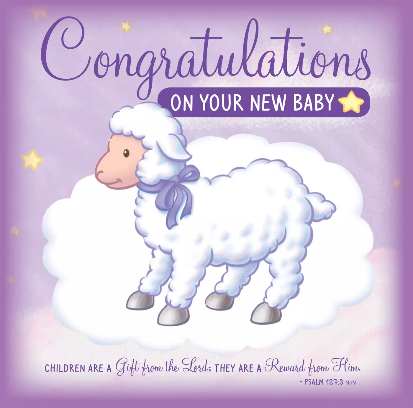 Congratulations on Your New Baby Greeting Card/CD: Sweet Instrumental Lullabies and Bible Songs