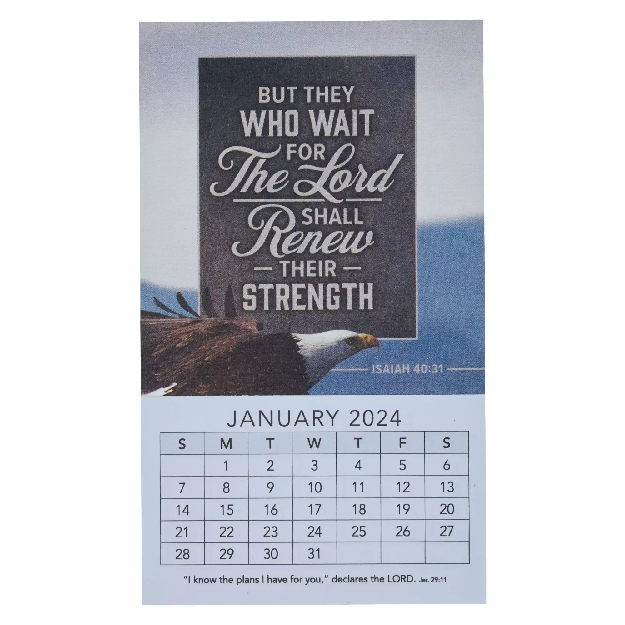 2024 Mini Magnetic Calendar Wait For The Lord Isa. 40:31