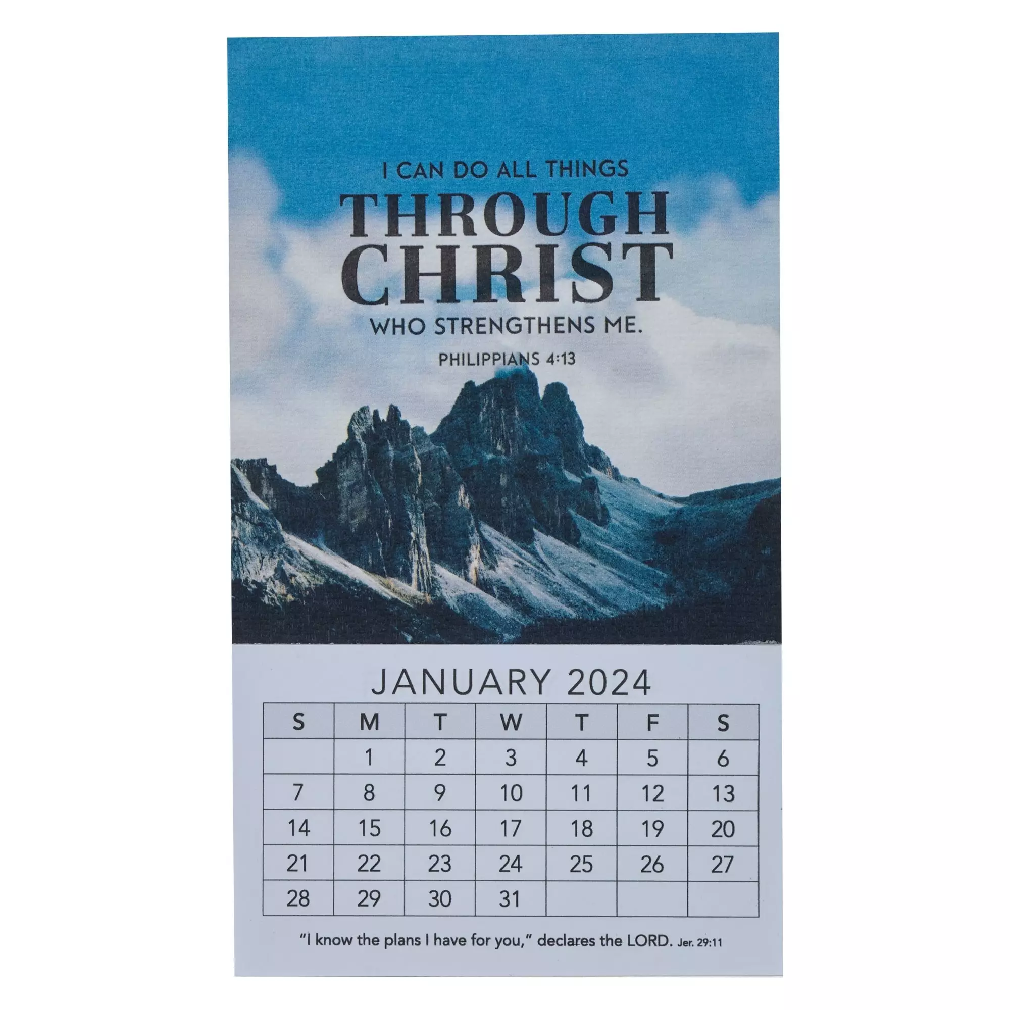 2024 Mini Magnetic Calendar Through Christ Phil. 4:13