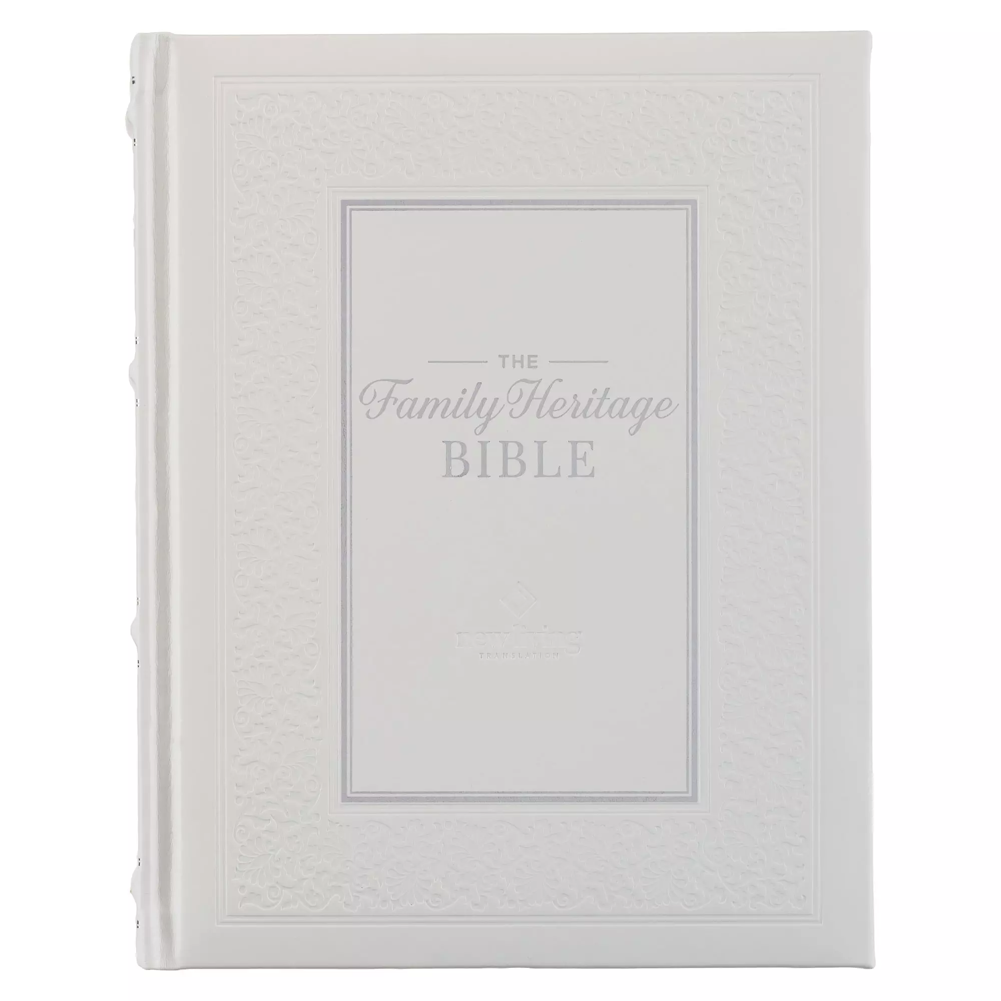 NLT Family Heritage Bible, Large Print Family Devotional Bible for Study, New Living Translation Holy Bible Faux Leather Hardcover, Additional Interac