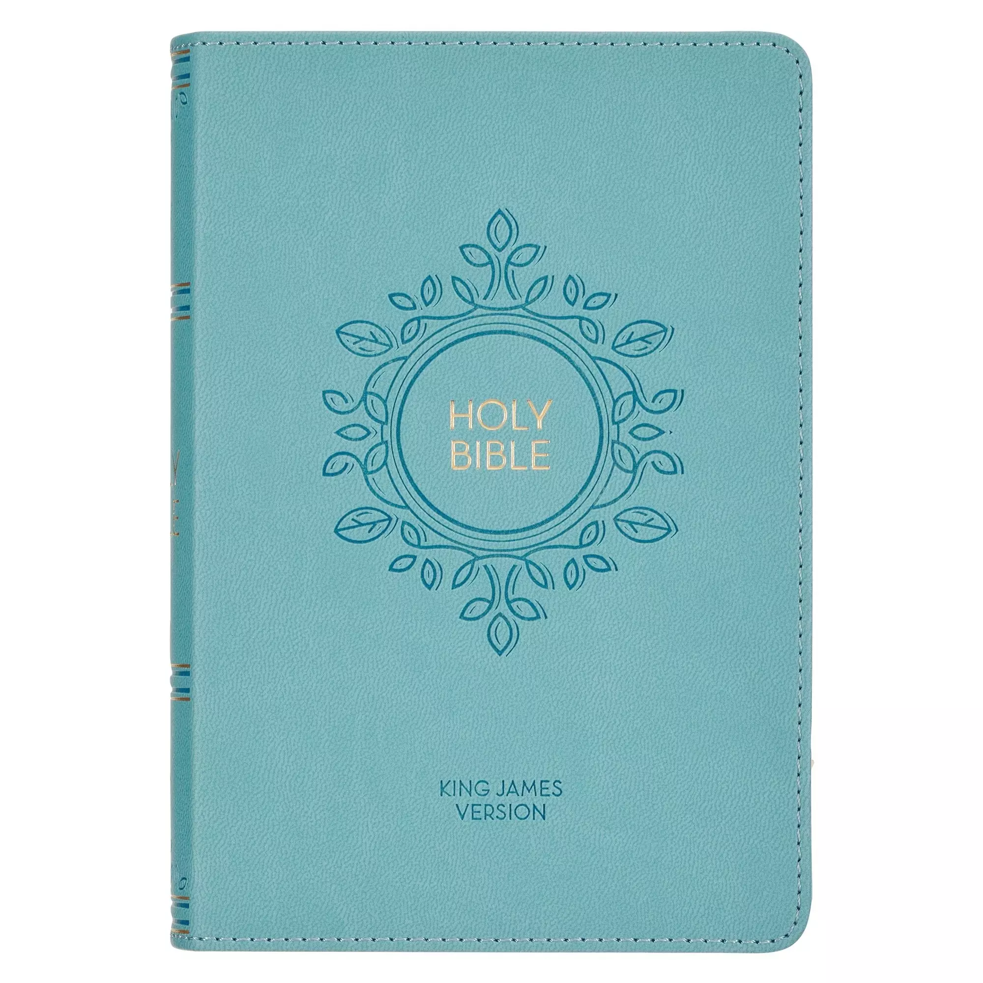 KJV Holy Bible, Compact Large Print Faux Leather Red Letter Edition - Ribbon Marker, King James Version, Teal