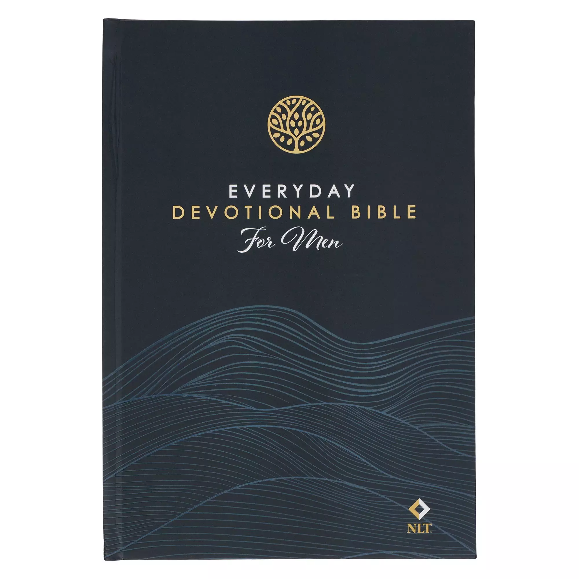 Devotional Bible NLT for Men Hardcover, Navy