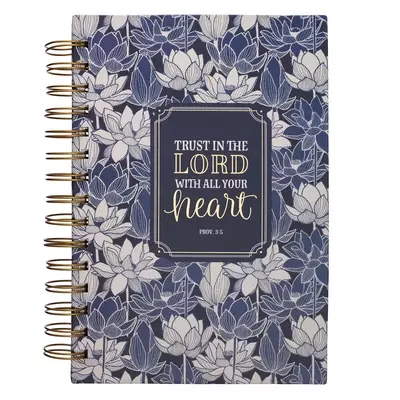 Journal Wirebound Navy Floral Trust in the Lord