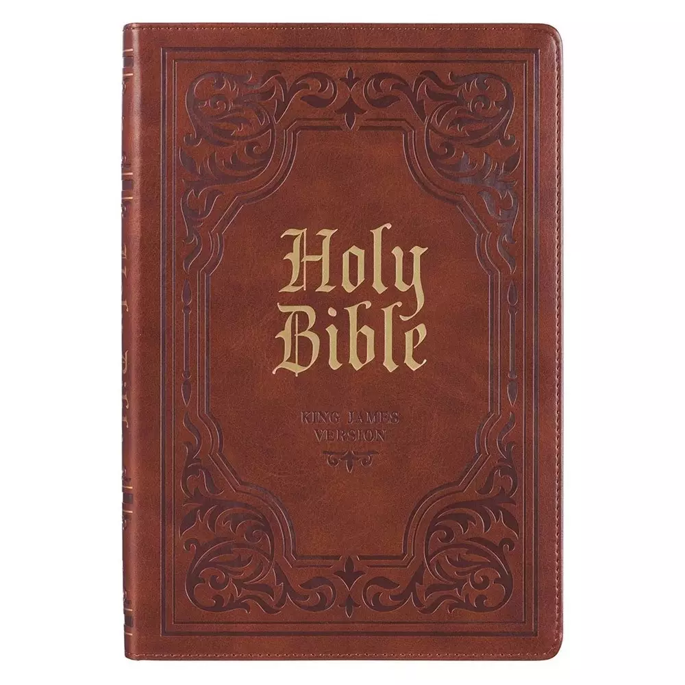 KJV Study Bible LP Faux Leather, Dark Brown