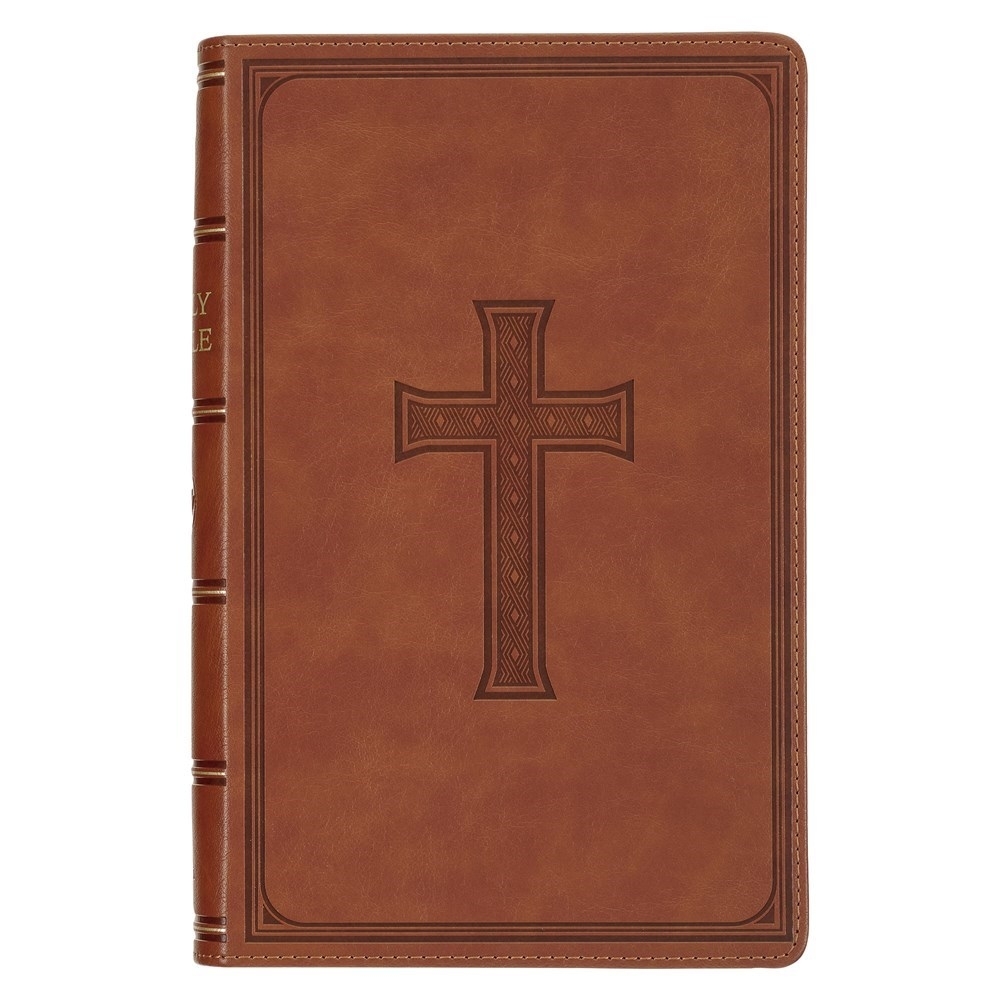 KJV Bible Giant Print Standard-size Faux Leather, Medium Brown