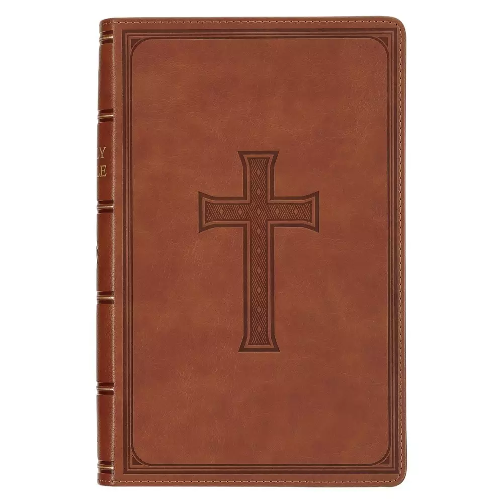 KJV Bible Giant Print Standard-size Faux Leather, Medium Brown