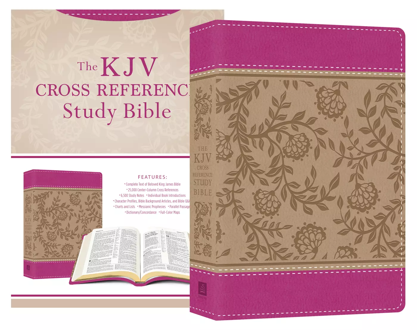 KJV Cross Reference Study Bible Compact [Peony Blossoms]