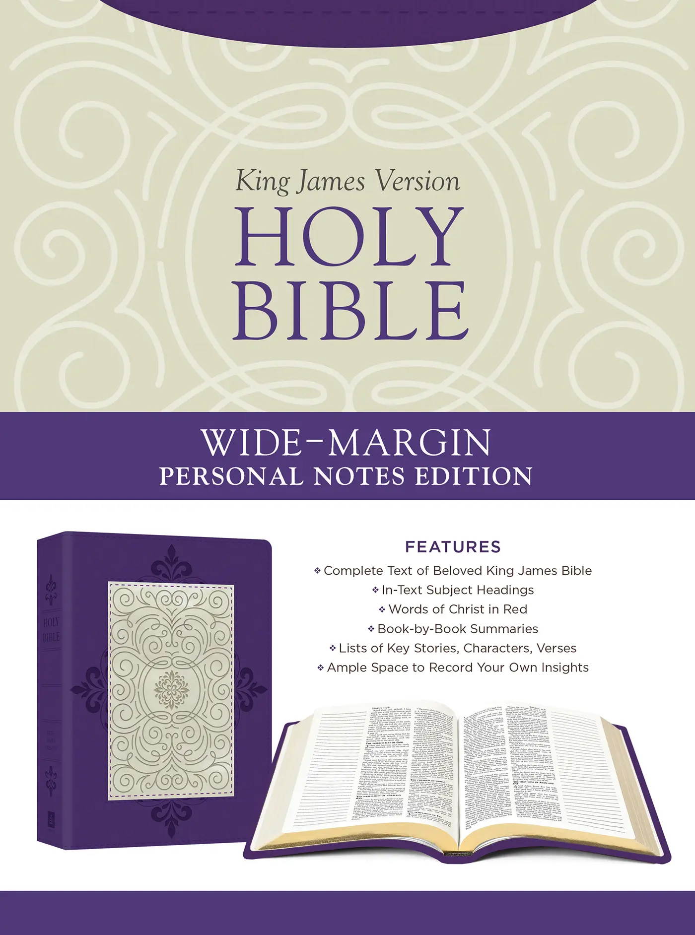 Holy Bible: Wide-Margin Personal Notes Edition [lavender Plume]: Free ...