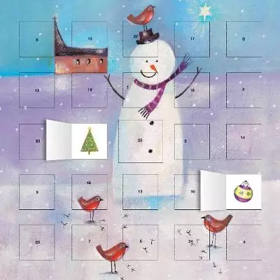 Snowman and Robin Advent Calendar (with Stickers)