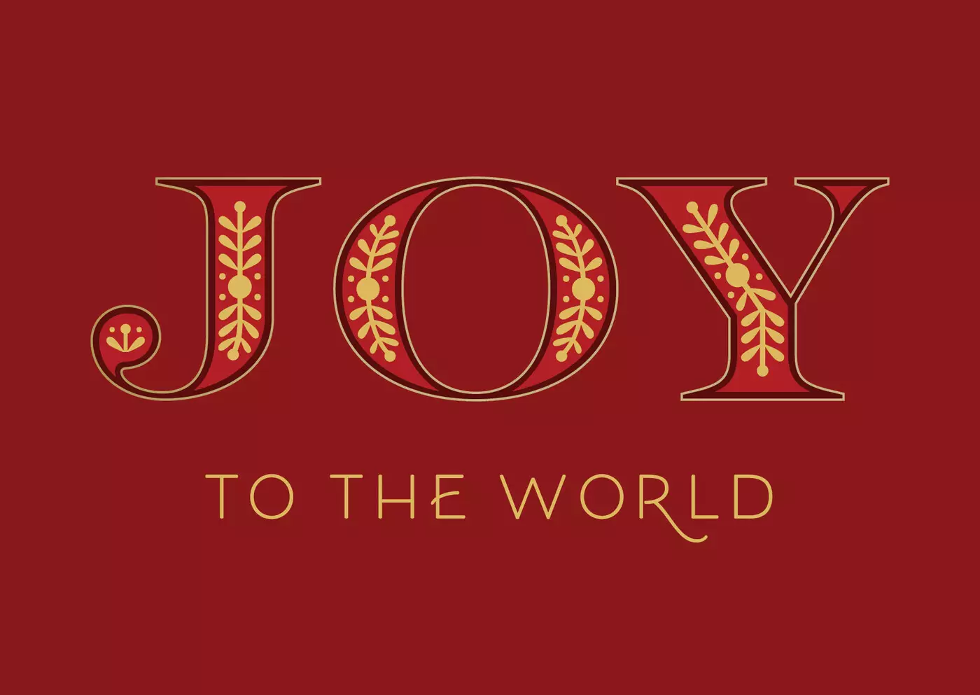 Joy to the World Pack of 6 Christmas Cards