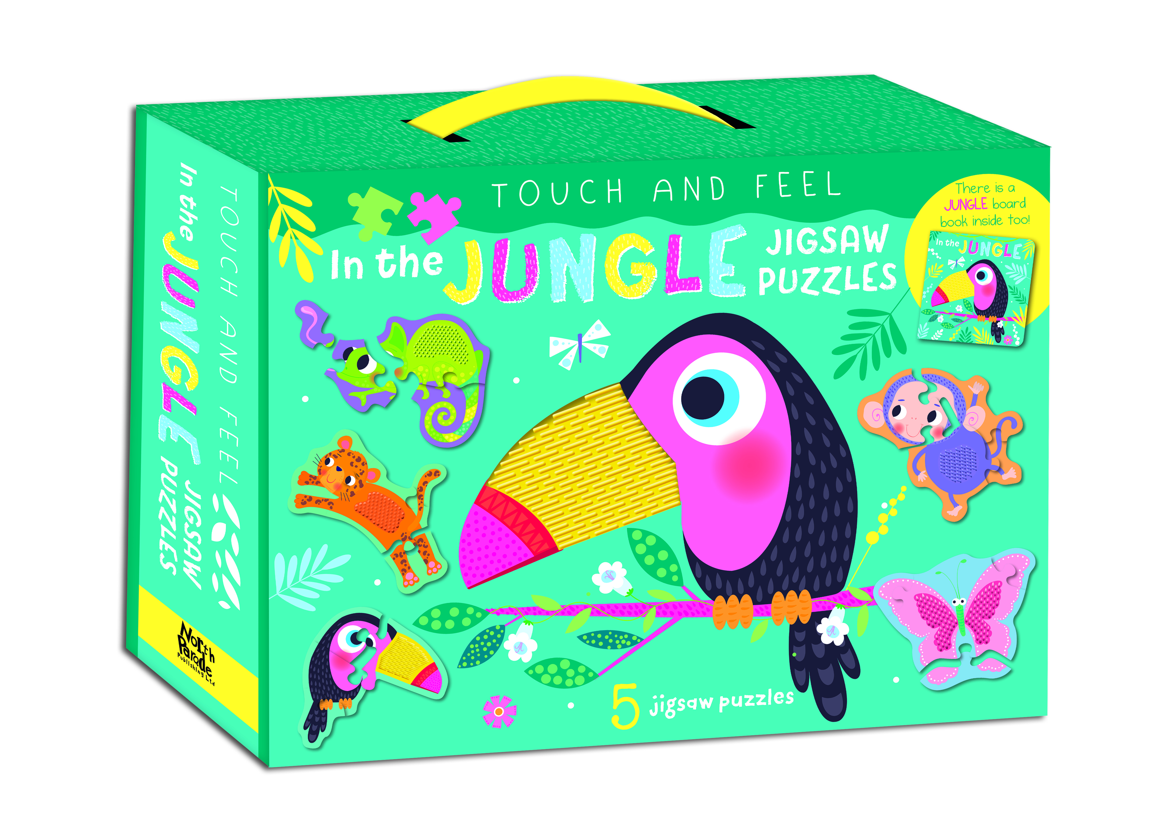 Touch And Feel Puzzle And Book Set - Jungle