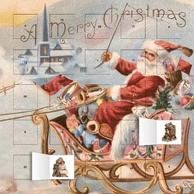 Santa's Sleigh Advent Calendar (with Stickers)