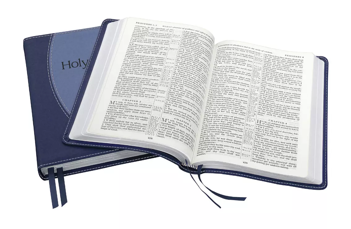 KJV Classic Original Concord Reference Bible: Blue stiched, Imitation leather