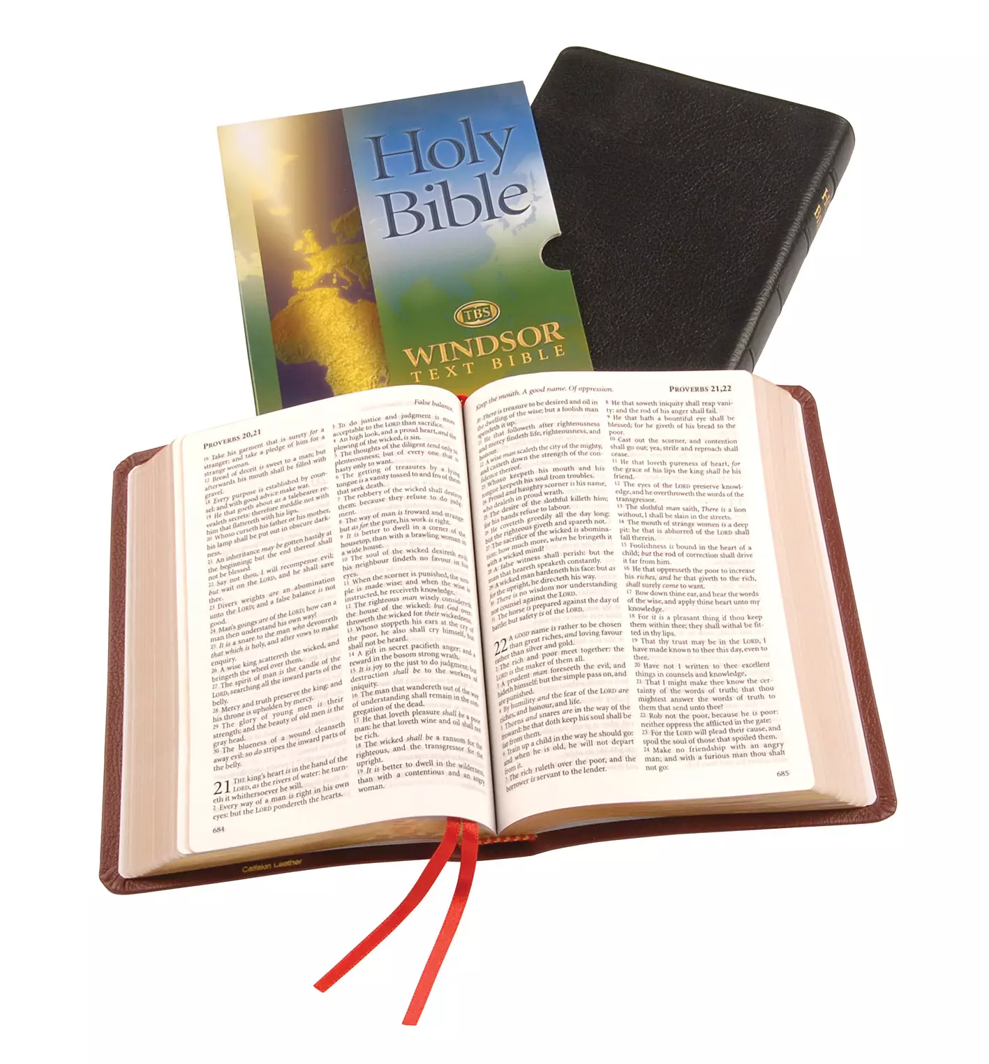 KJV Pew Bible: Black, Leather, Presentation Page, Ribbon Marker, Bible Word List, Illustrations, Reading Plan