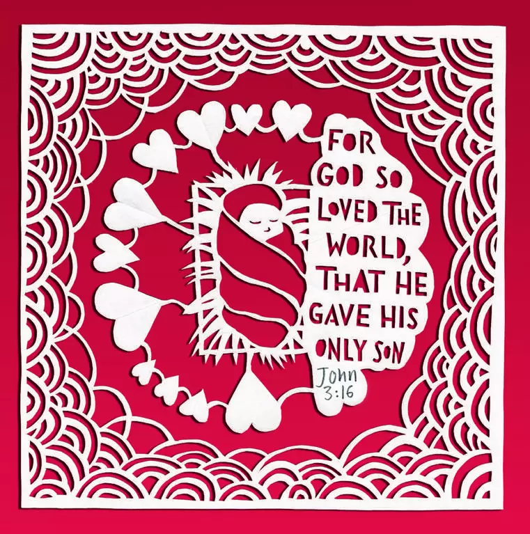 For God so loved the world (pack of 6 Christmas cards)