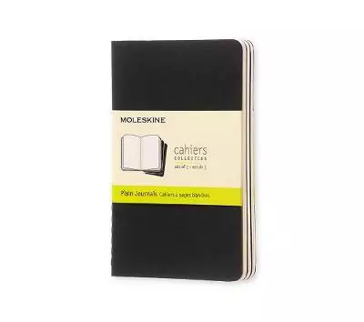 Black Moleskine Pocket Plain Cahier Journal Set