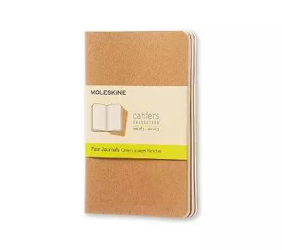 Kraft Moleskine Pocket Plain Cahier Journal Set