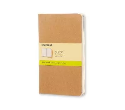 Kraft Moleskine Large Plain Cahier Journal Set