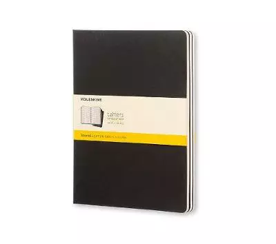 Black Moleskine Extra Large Squared Cahier Journal Set