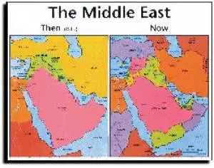 Middle East Then And Now Wall Chart Laminated