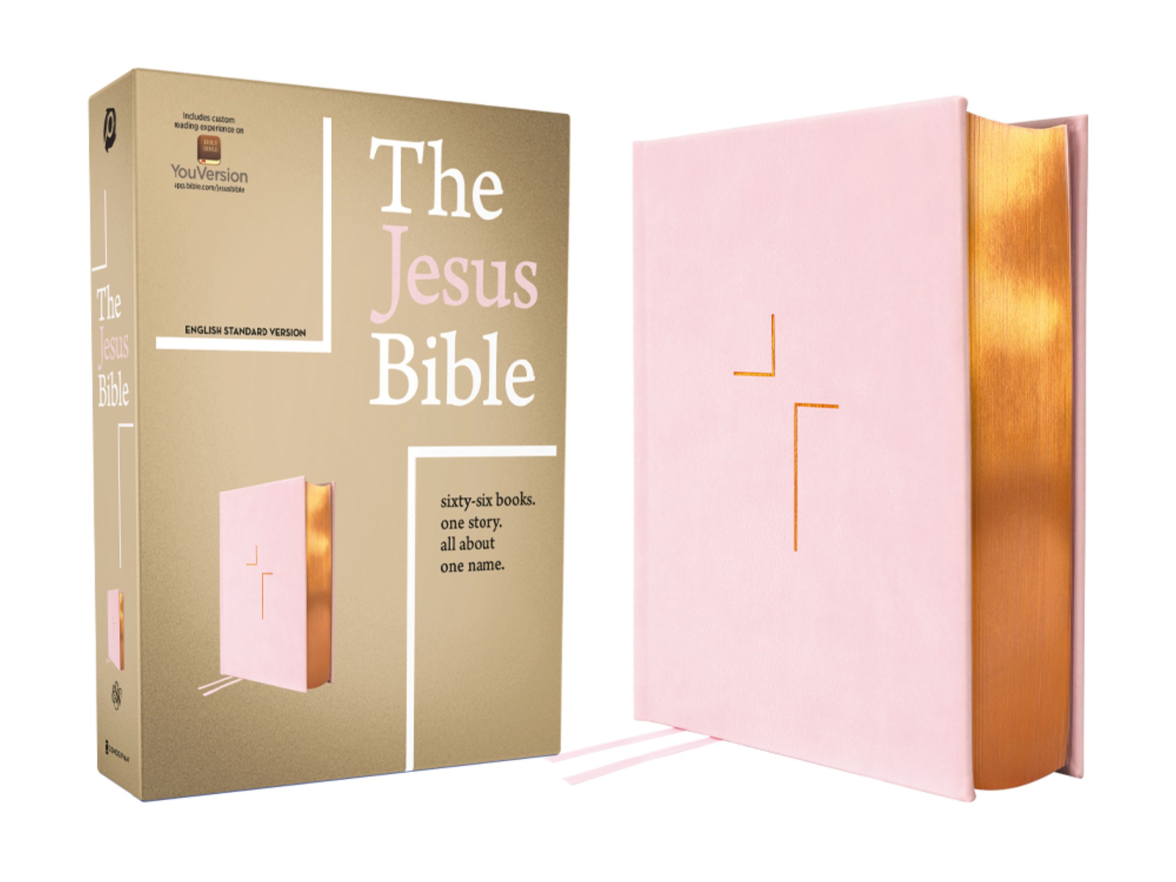 The Jesus Bible, ESV Edition, Leathersoft over Board, Pink: Free