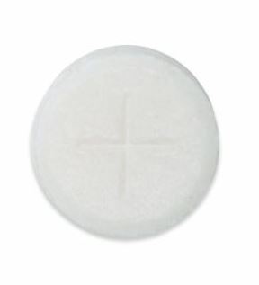 Pack of 1200 - 1 1/8" Peoples Altar Breads - Single Cross - White