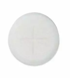 Pack of 1200 - 1 1/8" Peoples Altar Breads - Single Cross - White