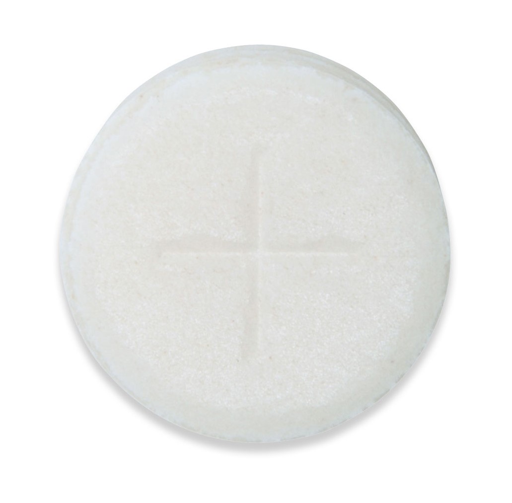 Pack of 500 - 1 1/8" White Single Cross Sealed Edge Peoples Altar Breads