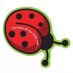 Laedee Bugg Ladybug God Loves All  Magnet (3)