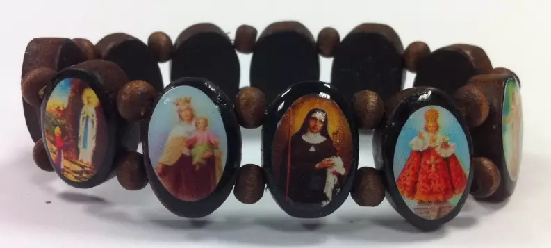 Wooden Elasticated Saints Bracelet