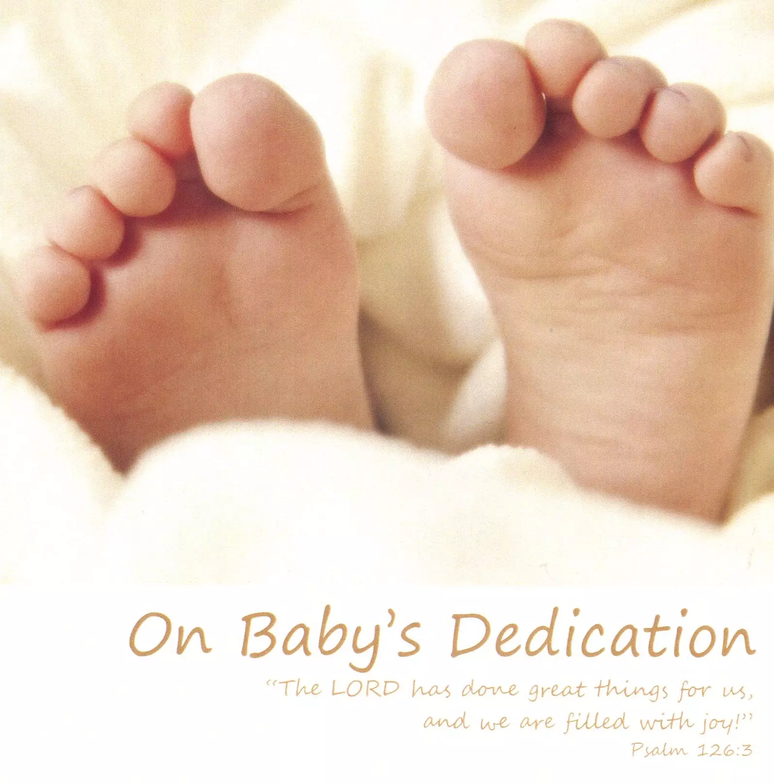 On Baby's Dedication - Single Card