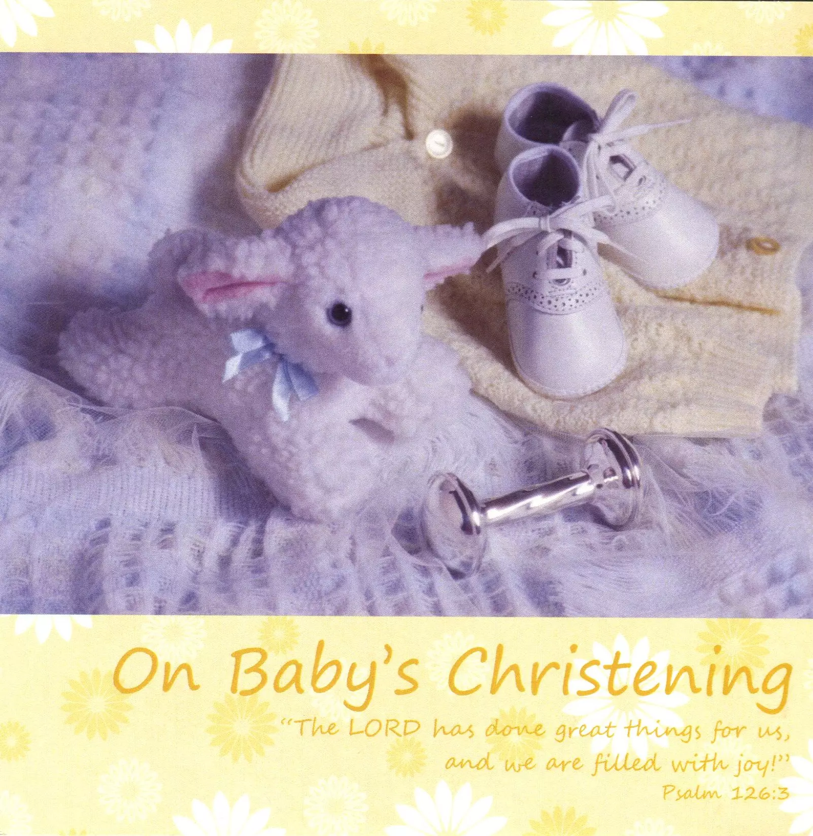On Baby's Christening - Single Card