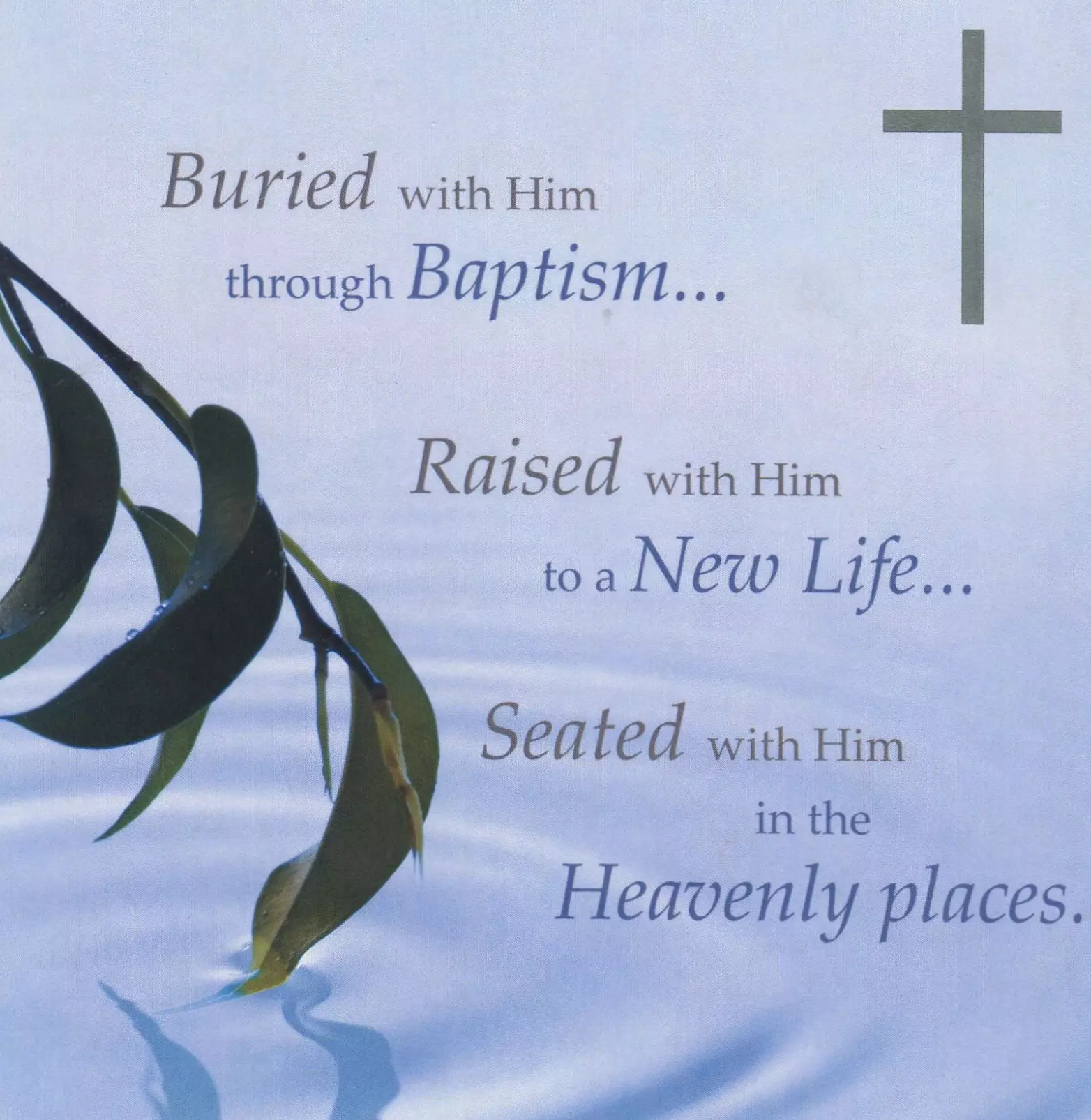 Buried with Him Through Baptism - Single Card
