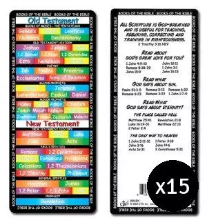 Books of the Bible Bookmarks Pack of 15