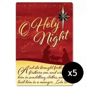 O Holy Night Pin and Presentation Card - bundle of 5