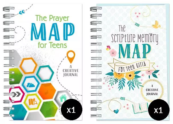 The Scripture Memory and Prayer Map for Teen Girls bundle