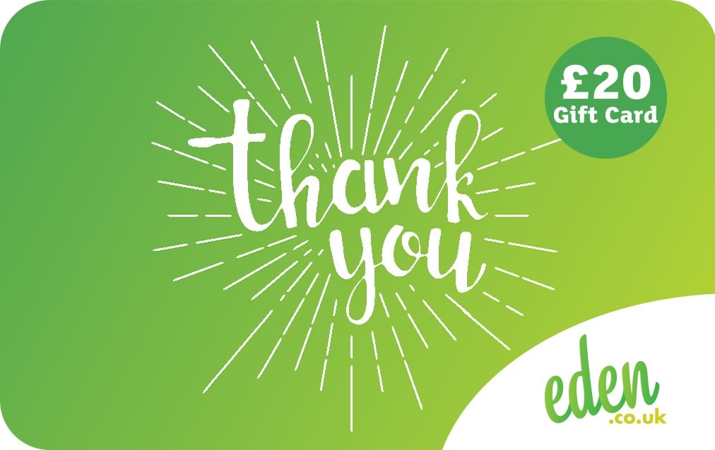 £20 Thank You Gift Card Free Delivery Eden.co.uk
