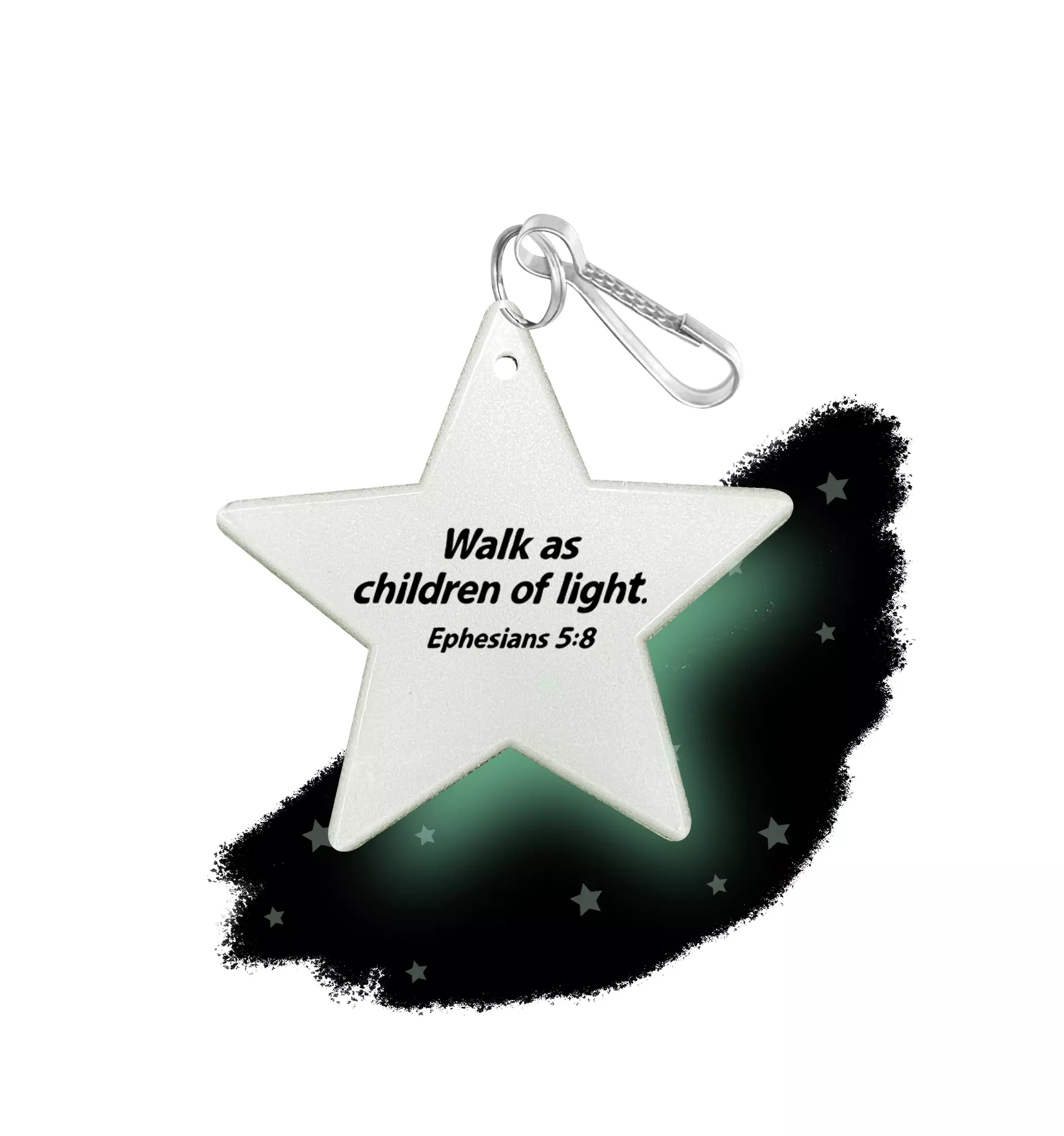 Glow-in-the-Dark Star Backpack Tag