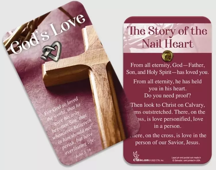 God's Love Lapel Pin and Card HNL22CP