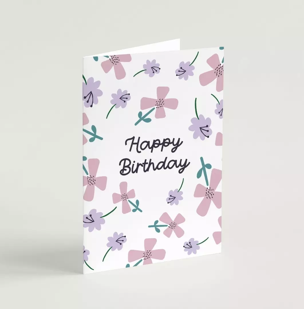 Happy Birthday (Petals) - Greeting Card