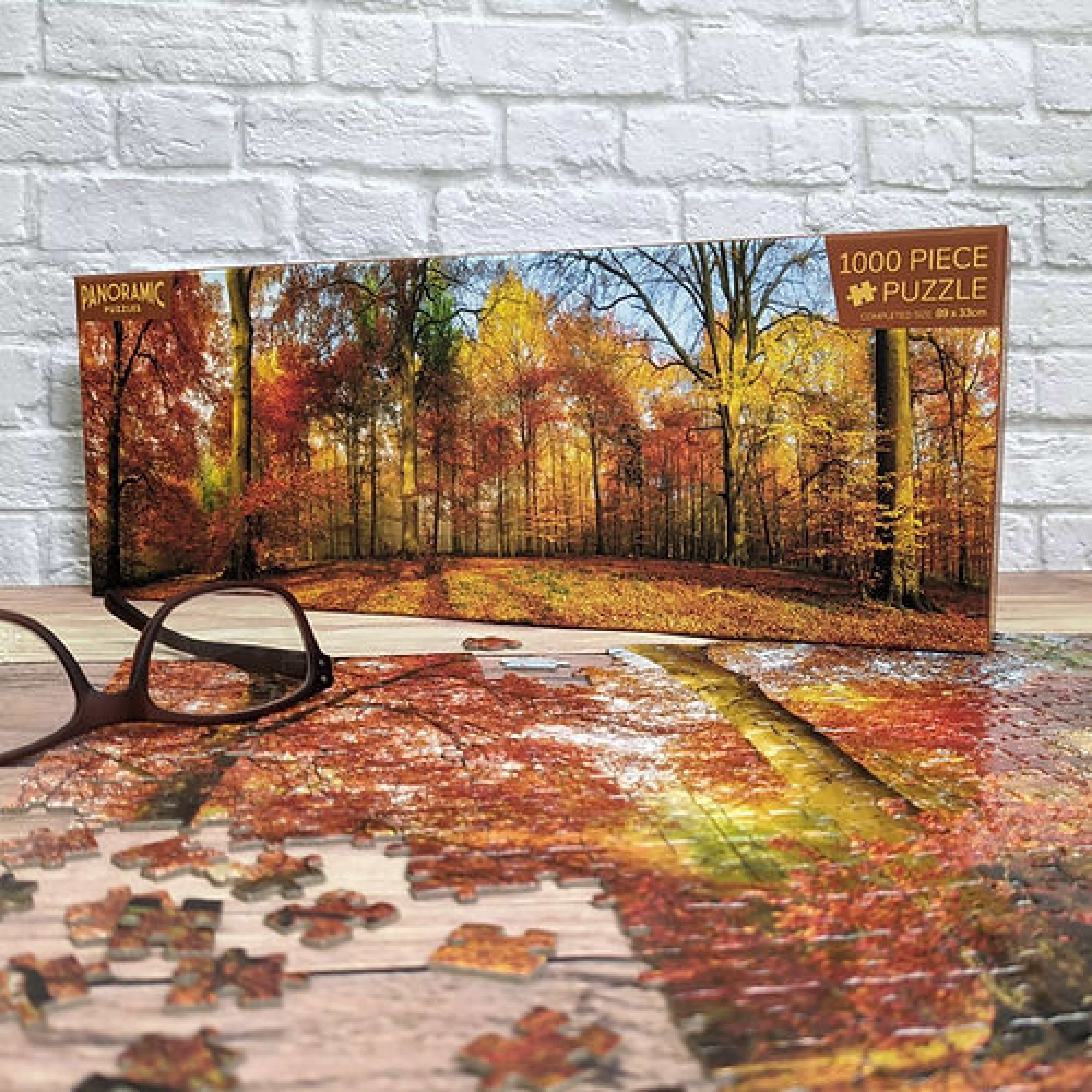 1000 Piece Jigsaw Puzzle Panoramic - Autumn Trees: Free Delivery