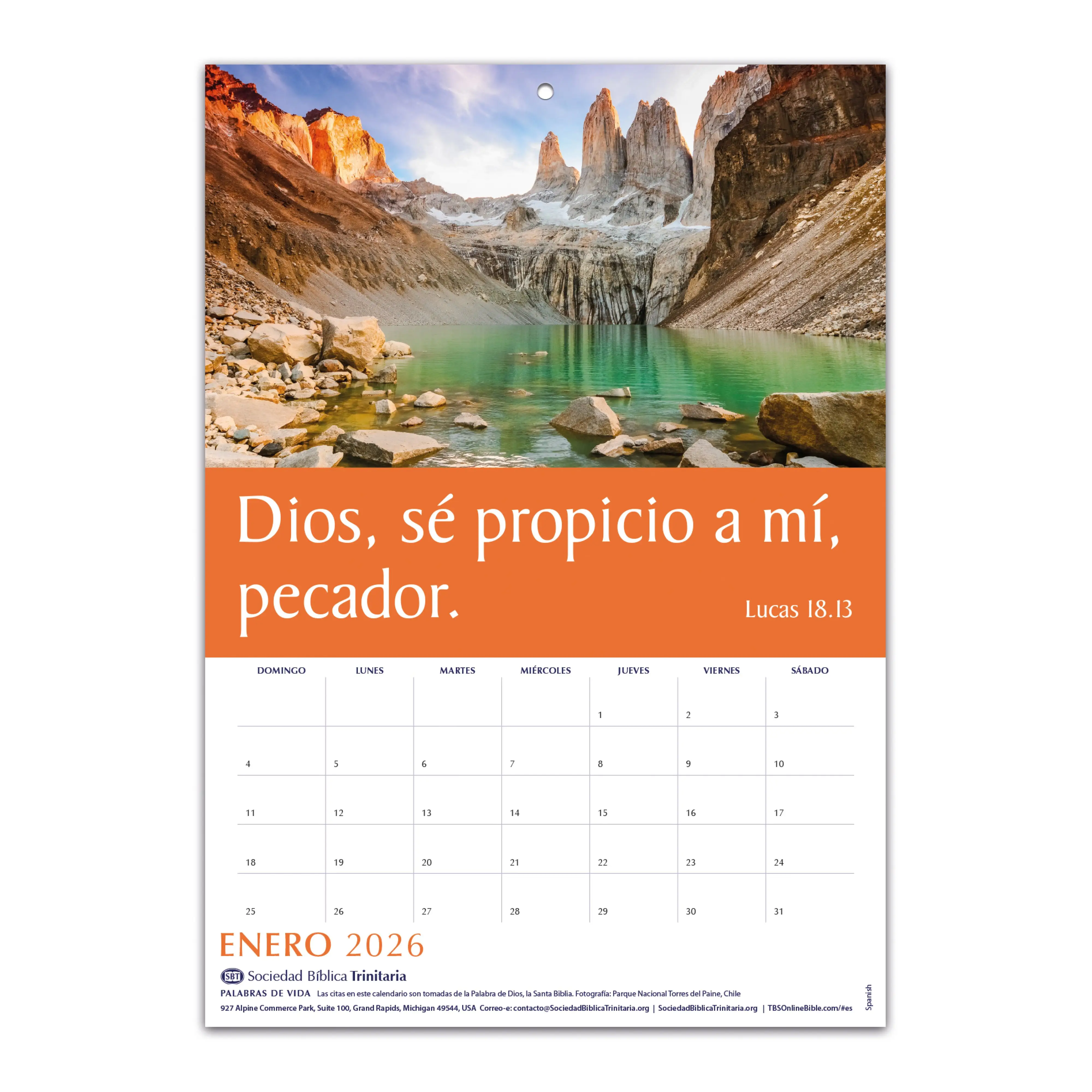 Spanish Words of Life Calendar 2026: Free Delivery when you spend £15 ...