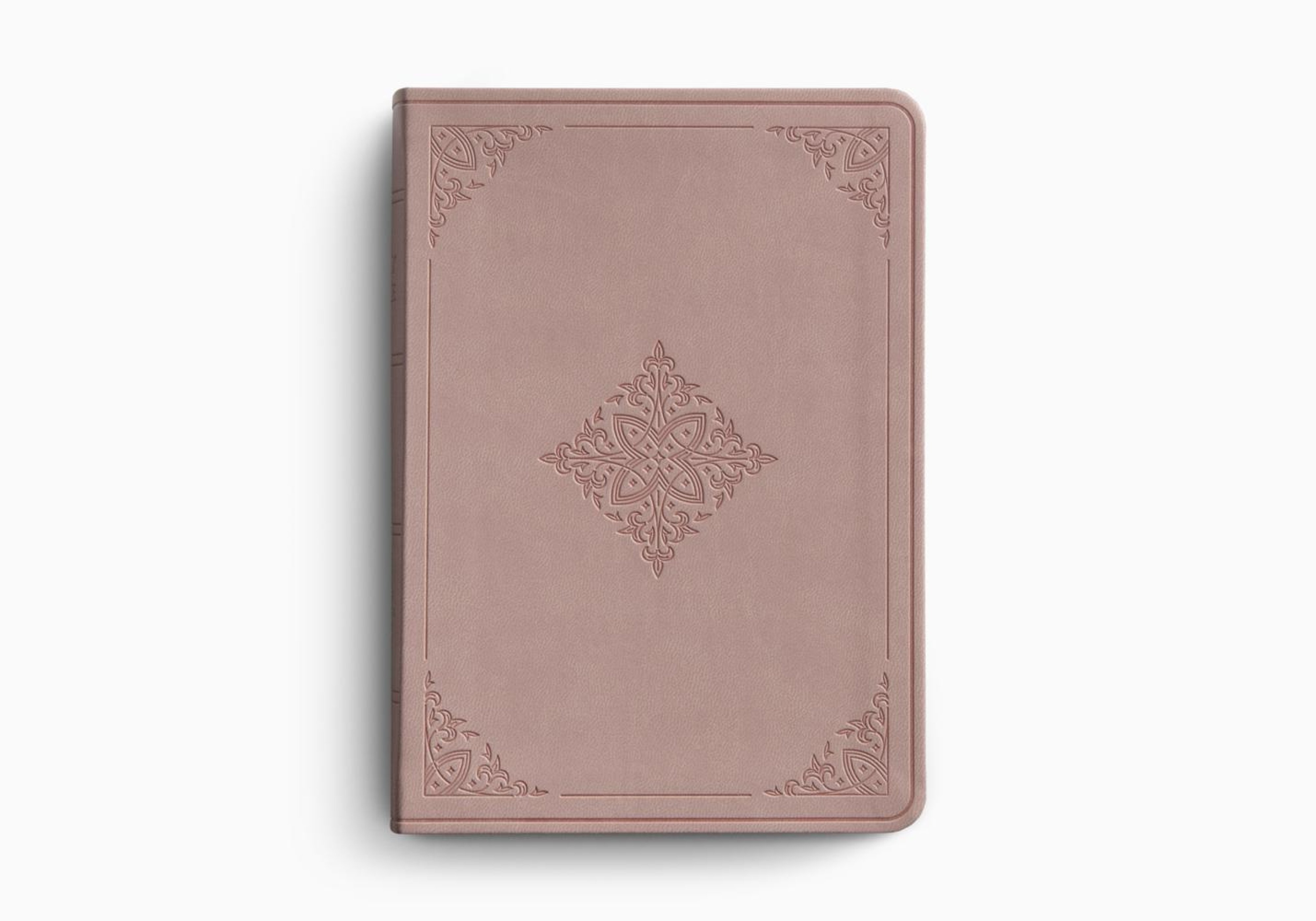 ESV Large Print Value Compact Bible (TruTone, Blush Rose, Fleur-de-lis Design)