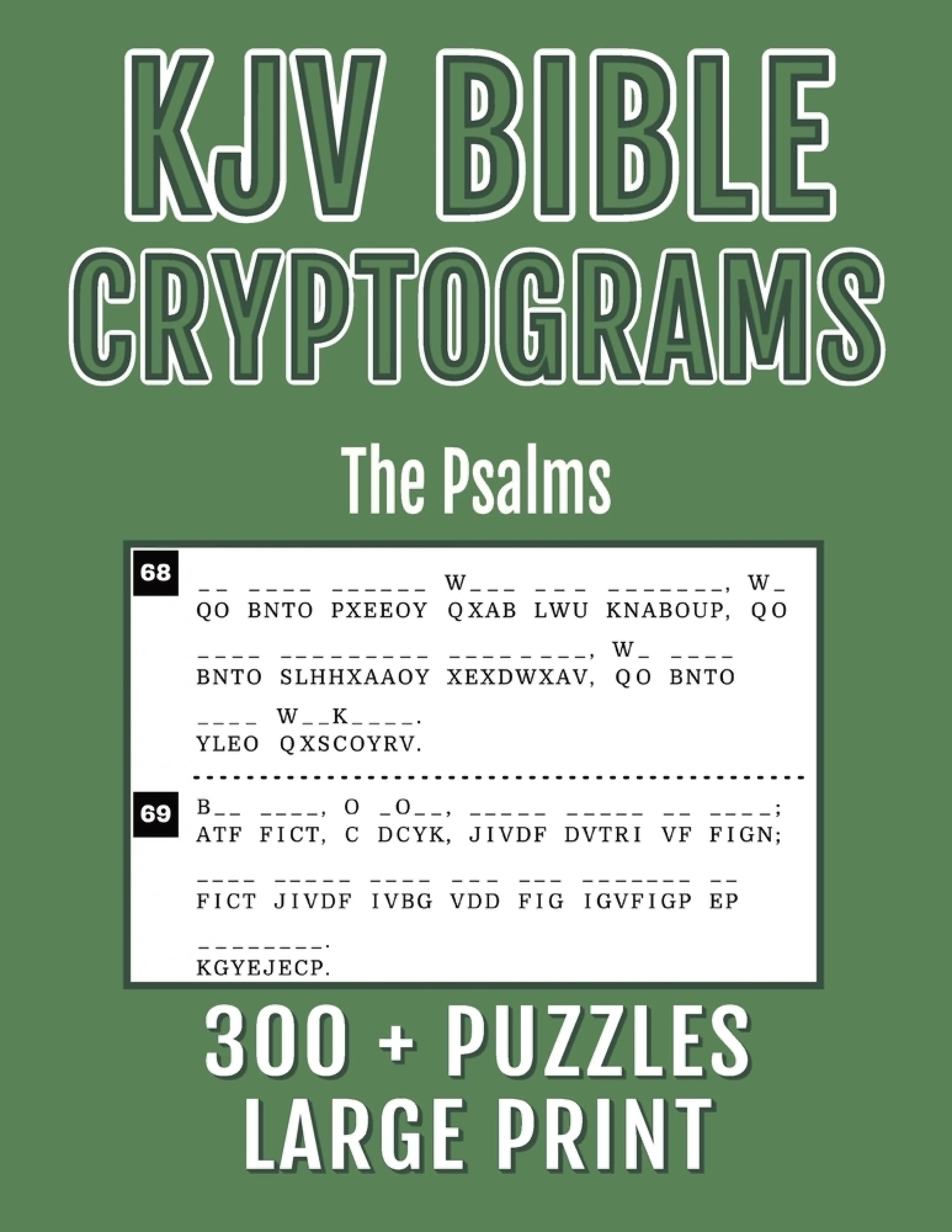 Biblical Cryptogram KJV Bible Cryptograms Large Print: The Psalms: Free Delivery when you ...
