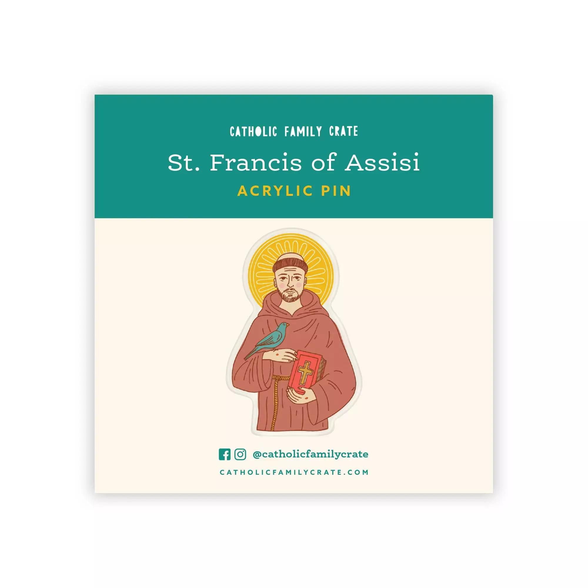 St. Francis of Assisi Pin Badge