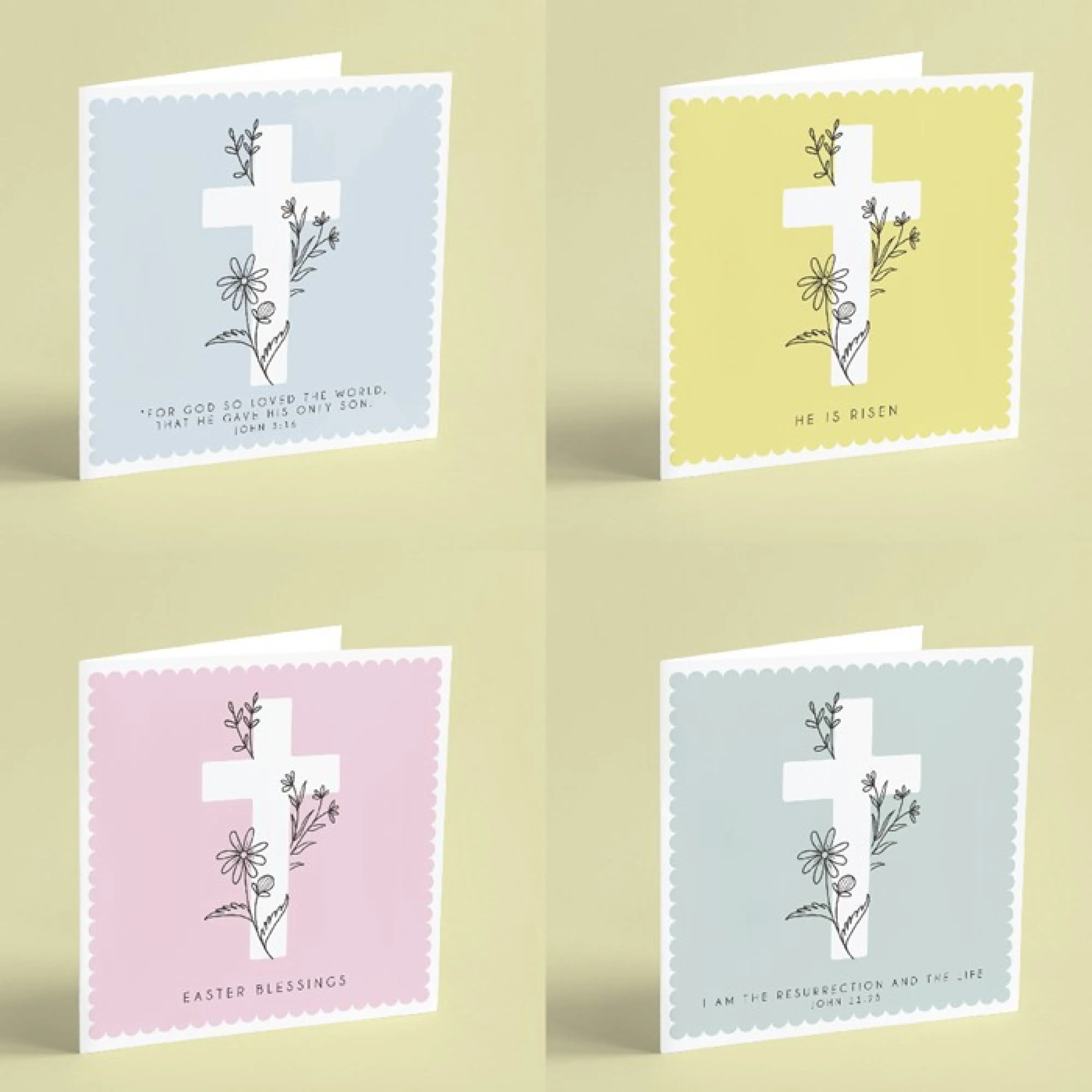 Mixed Pack Easter Cards - Pack of 4: Free Delivery when you spend £15 ...